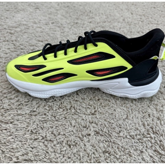Adidas Shoes Men's 6.5 Ozworld Oznova Neon Yellow Black Red Chunky Sneakers - Picture 6 of 9